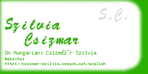 szilvia csizmar business card